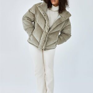 Aritzia Corduroy Down Puffer Jacket